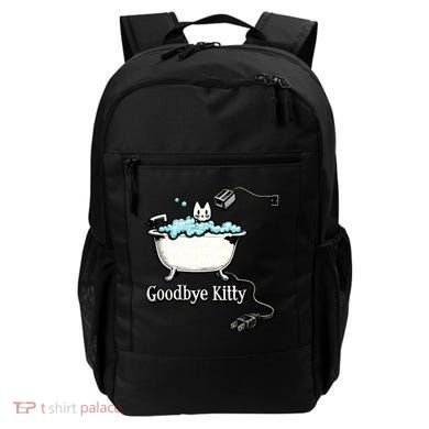 Goodbye Kitty Funny Bathtub Toaster Plug Bath Meme Backpack