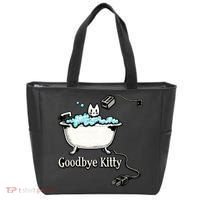 Goodbye Kitty Funny Bathtub Toaster Plug Bath Meme Tote Bag thumb 0