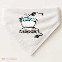 Goodbye Kitty Funny Bathtub Toaster Plug Bath Meme USA-Made Doggie Bandana thumb 0