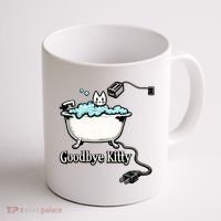 Goodbye Kitty Funny Bathtub Toaster Plug Bath Meme Coffee Mug thumb 1