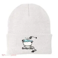 Goodbye Kitty Funny Bathtub Toaster Plug Bath Meme Beanie thumb 0