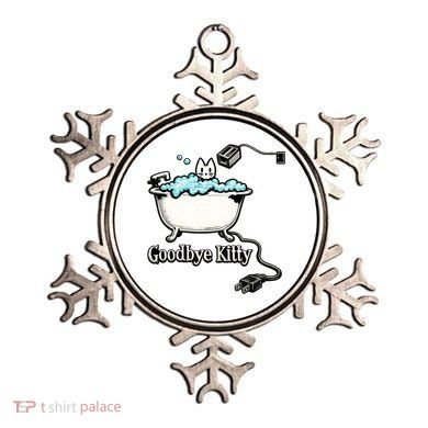 Goodbye Kitty Funny Bathtub Toaster Plug Bath Meme Ornament