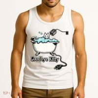 Goodbye Kitty Funny Bathtub Toaster Plug Bath Meme Tank Top thumb 3