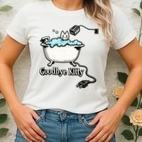 Goodbye Kitty Funny Bathtub Toaster Plug Bath Meme Women's T-Shirt thumb 2