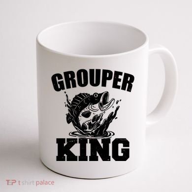Grouper King Fishing Coffee Mug back