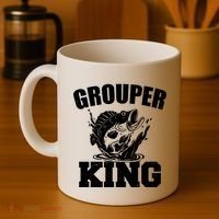 Grouper King Fishing Coffee Mug thumb 4