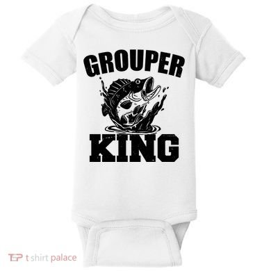 Grouper King Fishing Baby Bodysuit