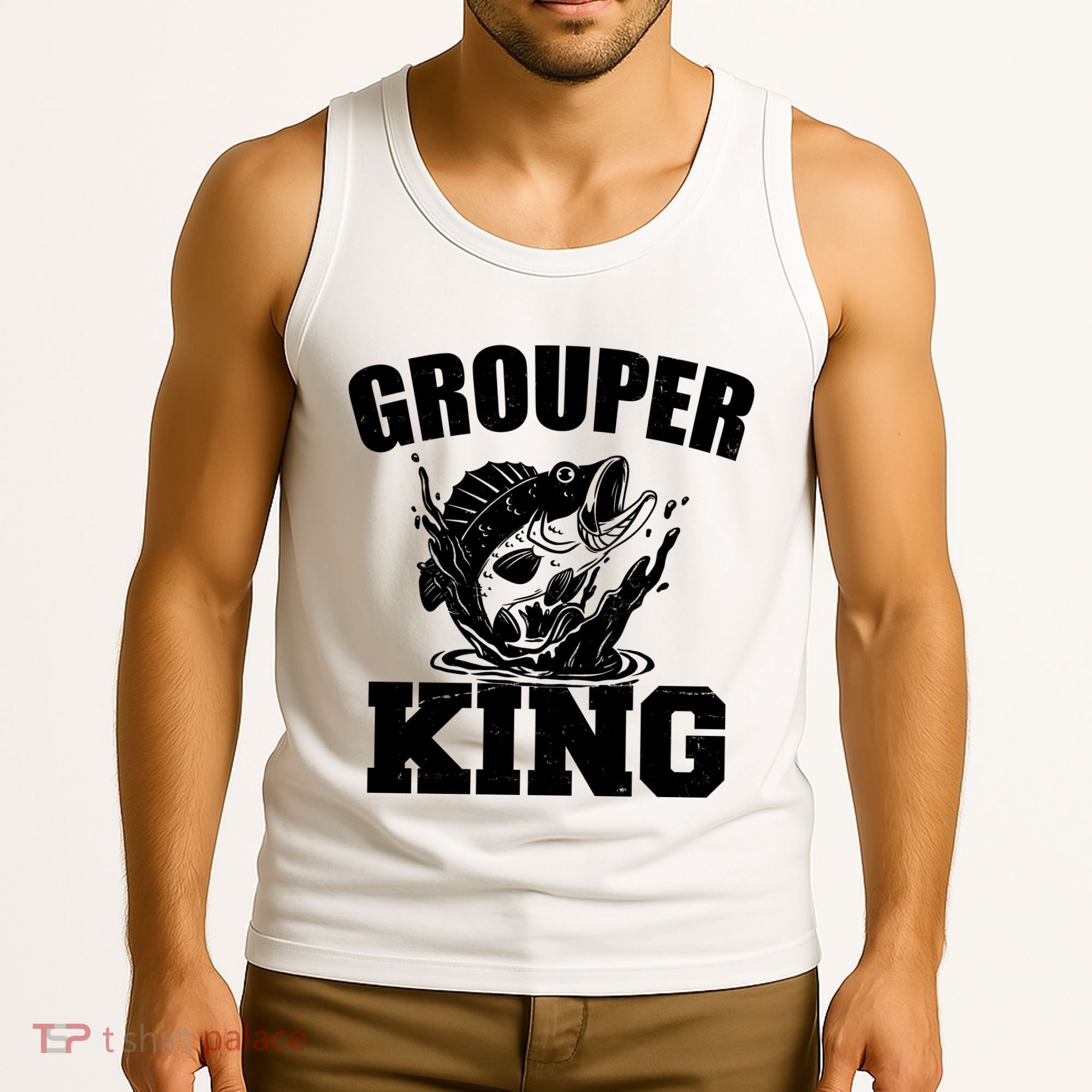 Grouper King Fishing Tank Top