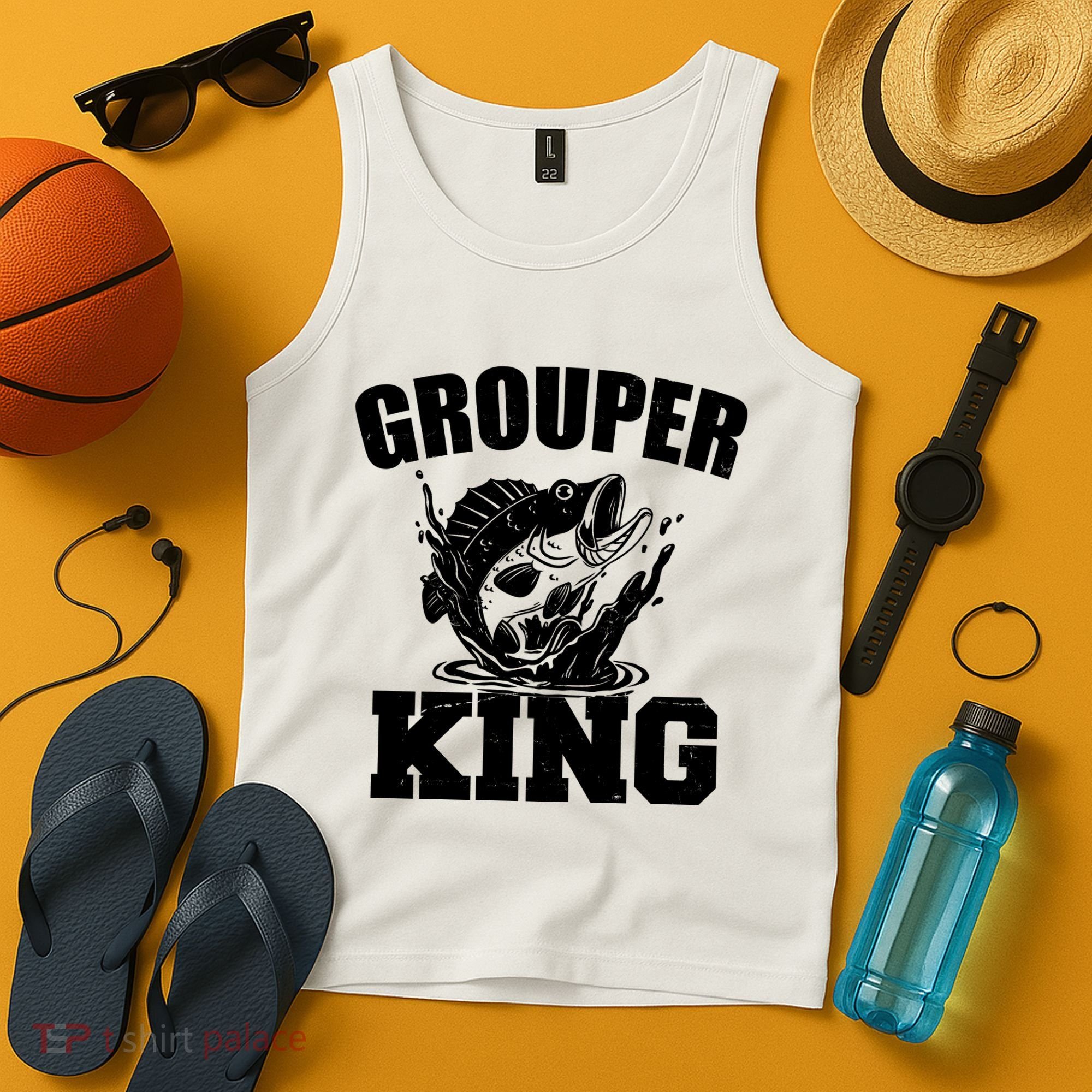 Grouper King Fishing Tank Top