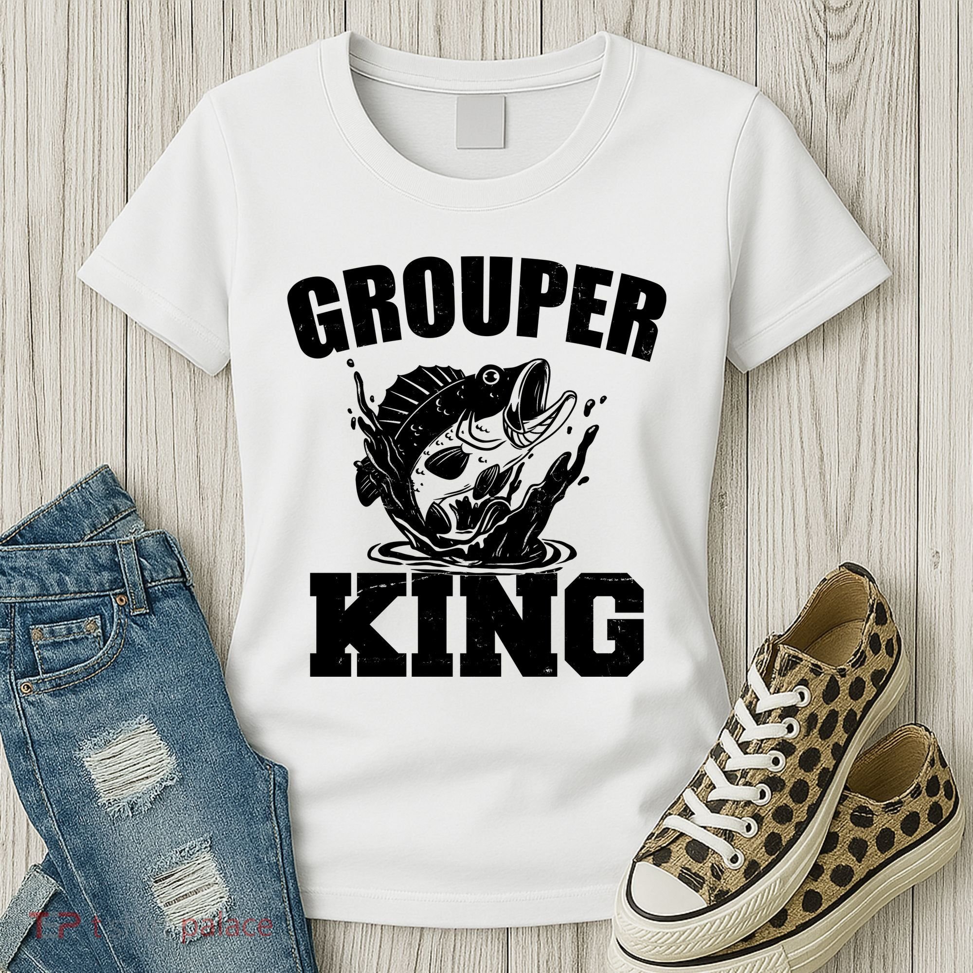 Grouper King Fishing Women's T-Shirt