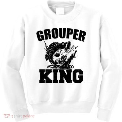Grouper King Fishing Kids Sweatshirt