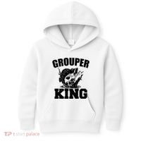 Grouper King Fishing Kids Hoodie thumb 0
