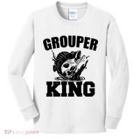 Grouper King Fishing Kids Long Sleeve Shirt thumb 0