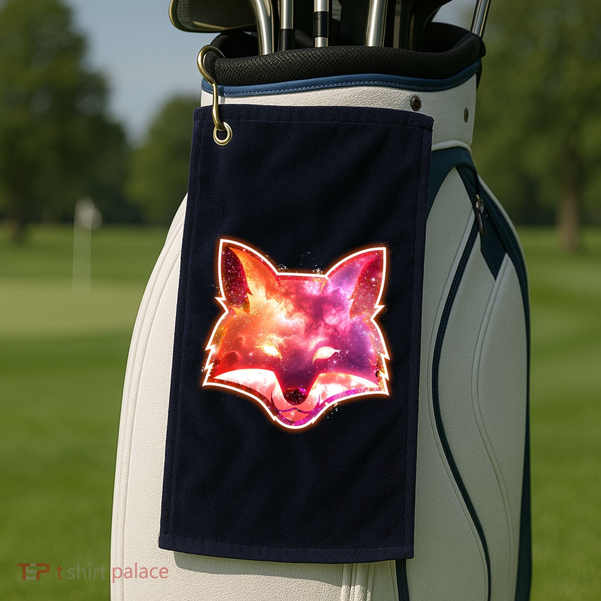 Galaxy Kitsune Fox Golf Towel