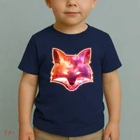 Galaxy Kitsune Fox Toddler T-Shirt thumb 2