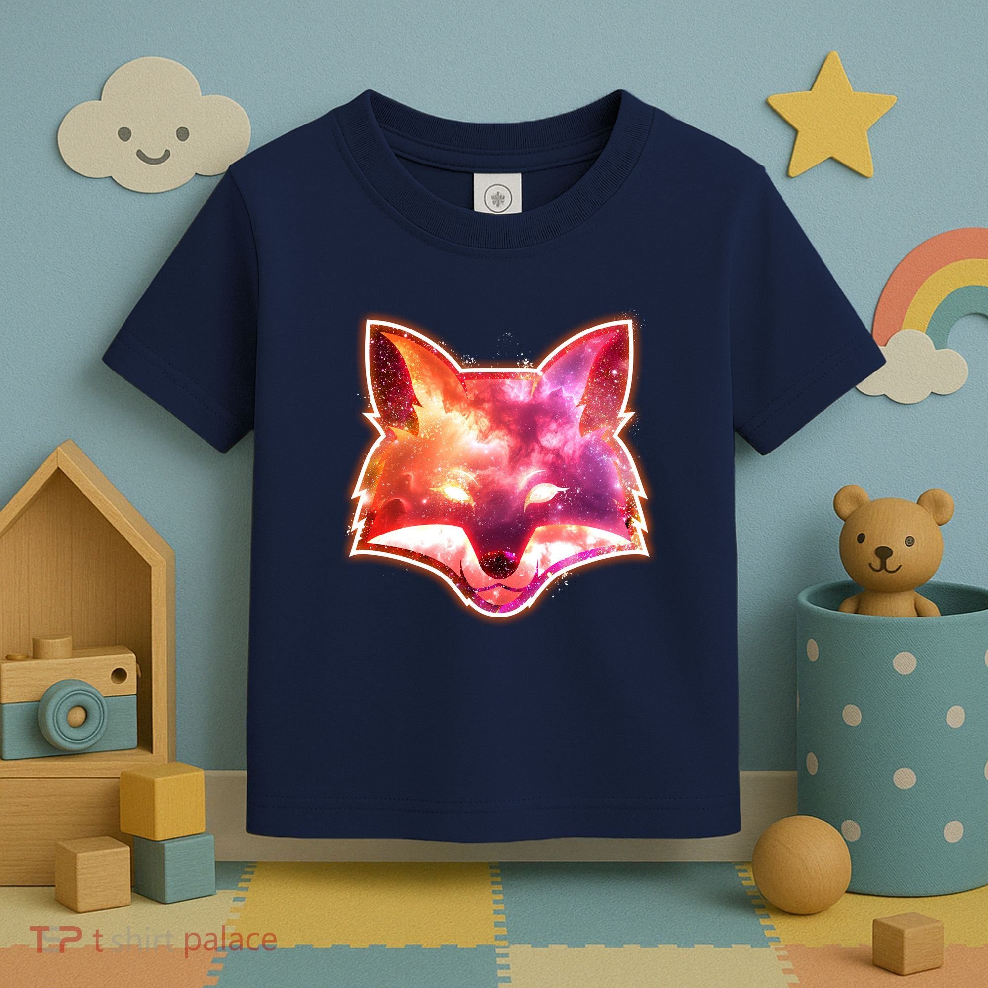 Galaxy Kitsune Fox Toddler T-Shirt