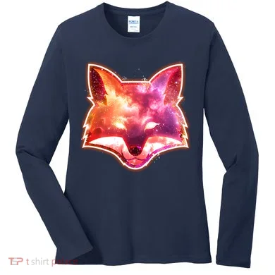 Galaxy Kitsune Fox Women's Long Sleeve Shirt
