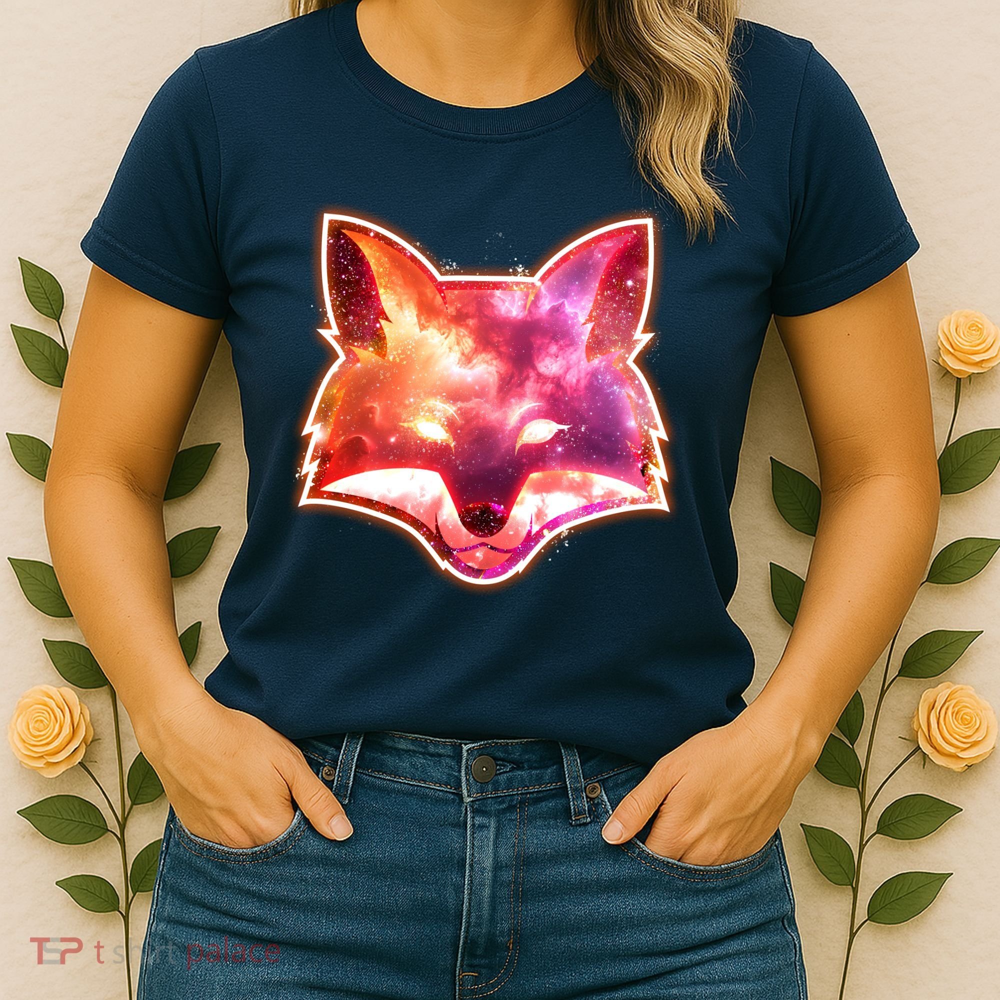 Galaxy Kitsune Fox Women's T-Shirt