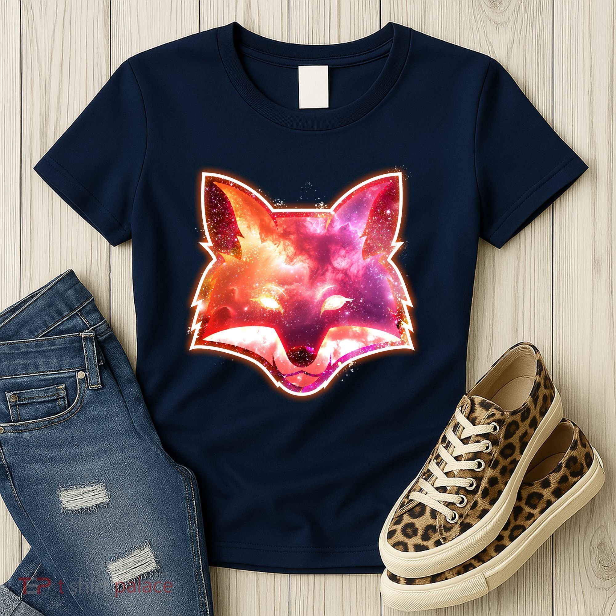 Galaxy Kitsune Fox Women's T-Shirt