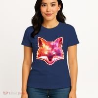 Galaxy Kitsune Fox Women's T-Shirt thumb 4