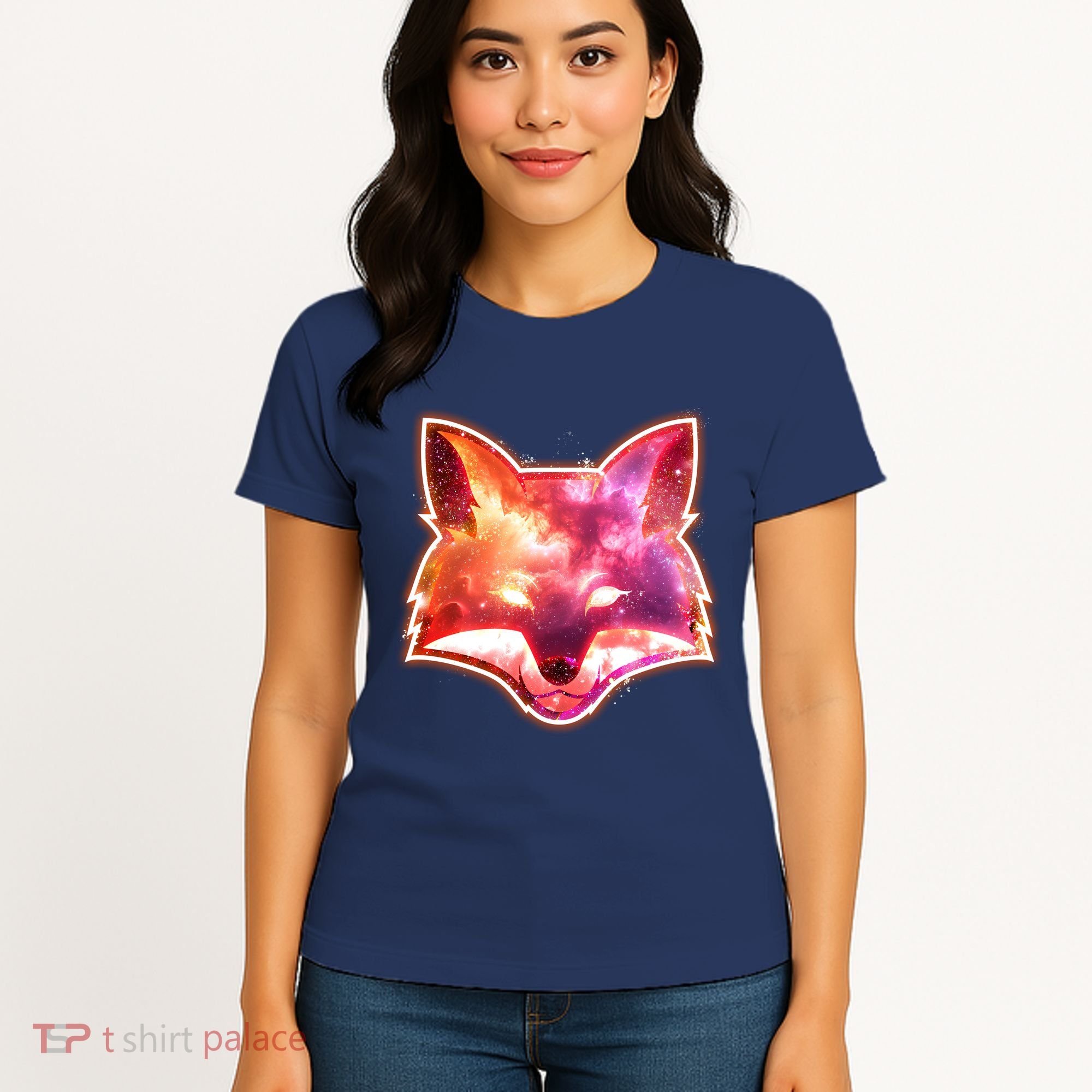 Galaxy Kitsune Fox Women's T-Shirt