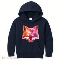Galaxy Kitsune Fox Kids Hoodie thumb 0