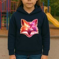 Galaxy Kitsune Fox Kids Hoodie thumb 3