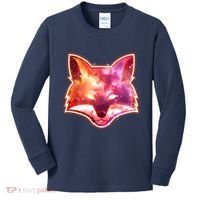 Galaxy Kitsune Fox Kids Long Sleeve Shirt thumb 0