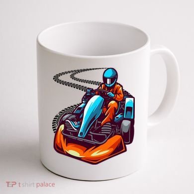 Go Karting Go Kart Racing Driver Coffee Mug back