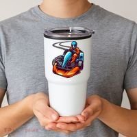 Go Karting Go Kart Racing Driver Tumbler thumb 2