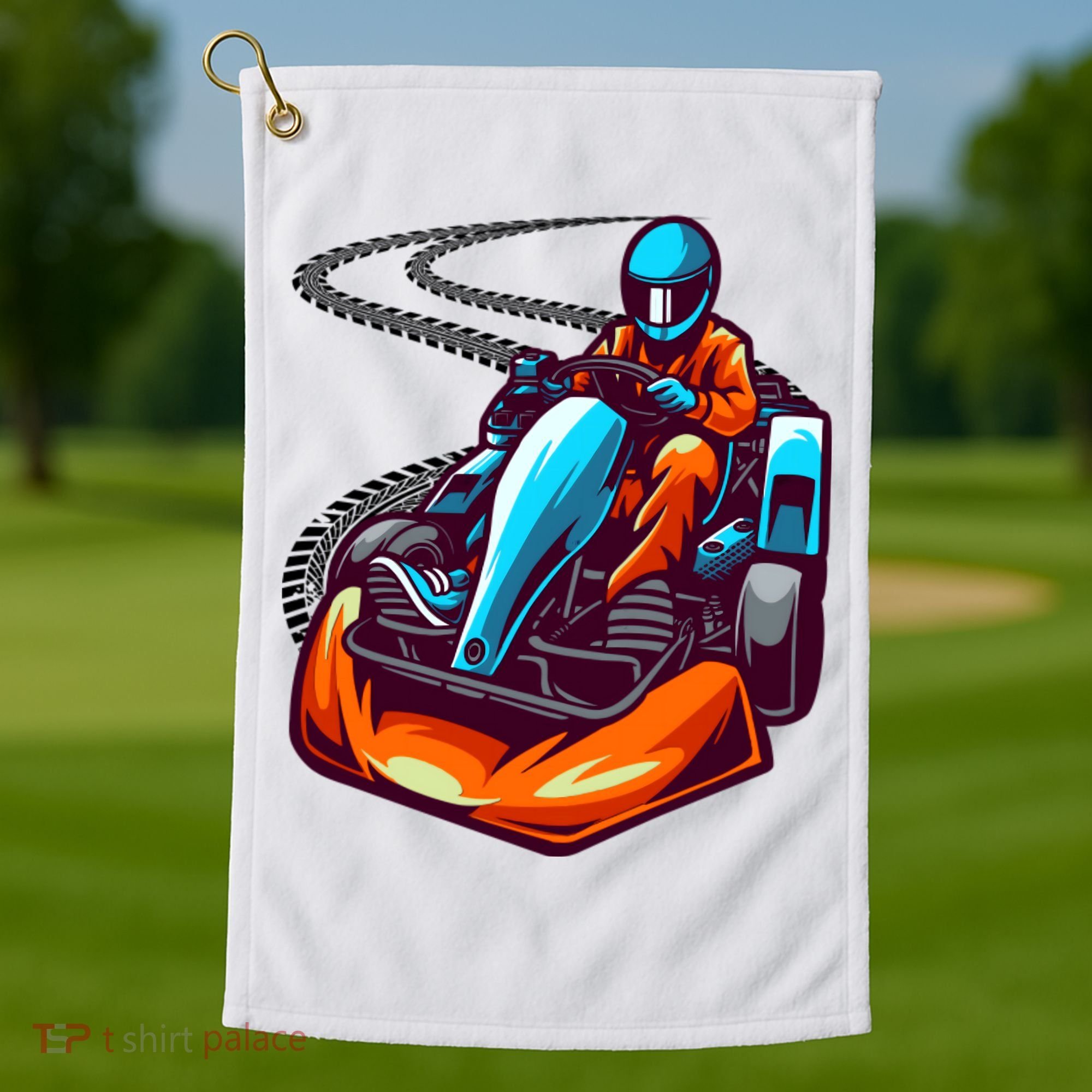 Go Karting Go Kart Racing Driver Golf Towel