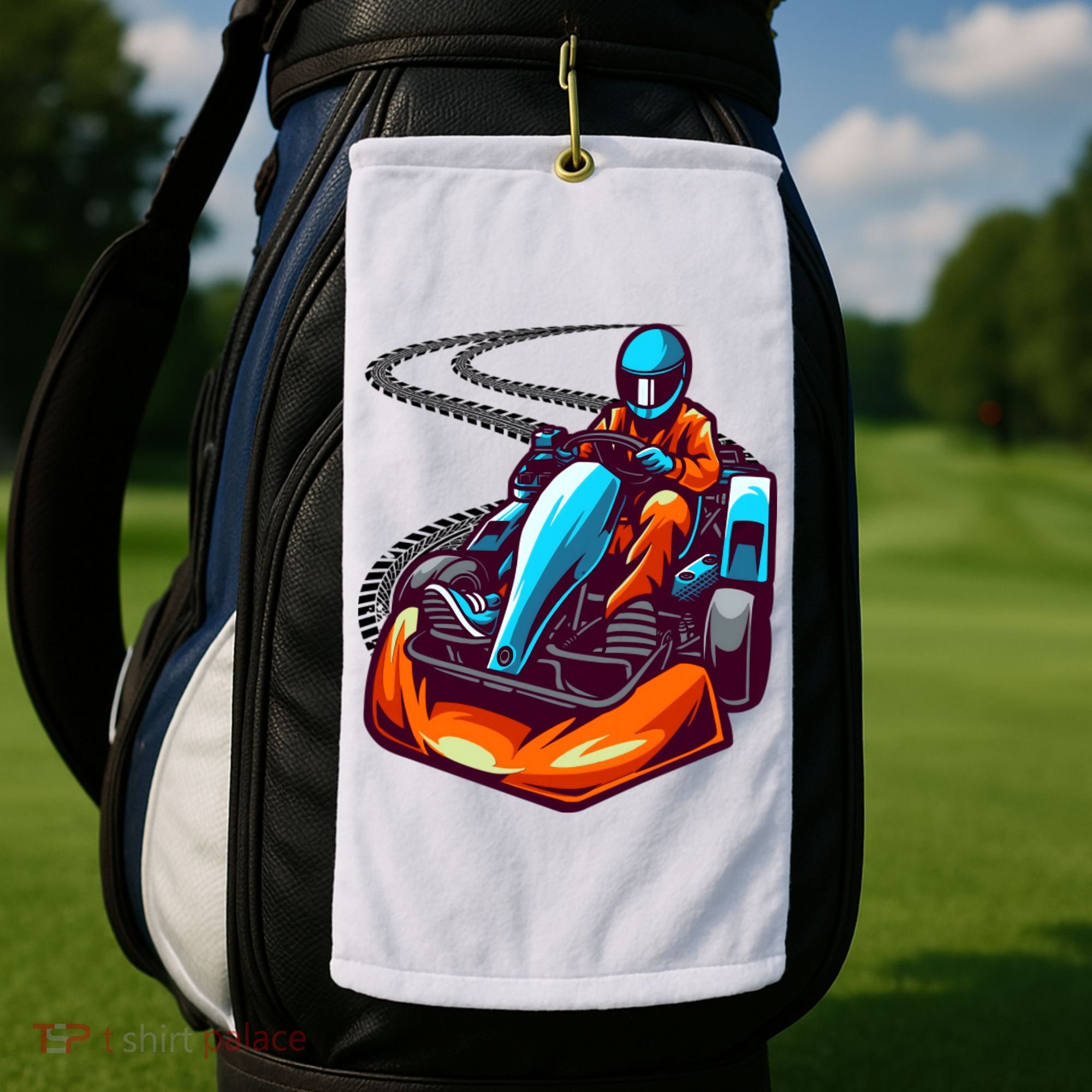 Go Karting Go Kart Racing Driver Golf Towel