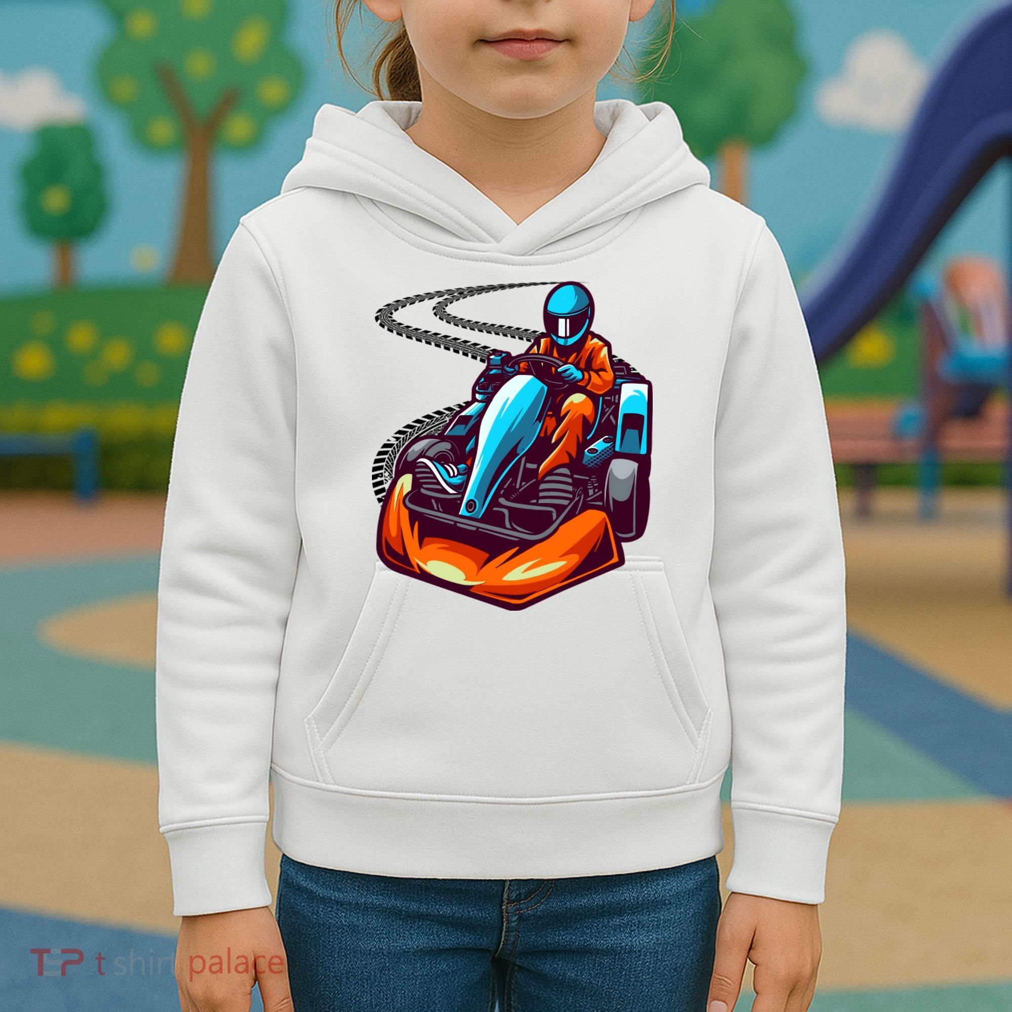 Go Karting Go Kart Racing Driver Kids Hoodie