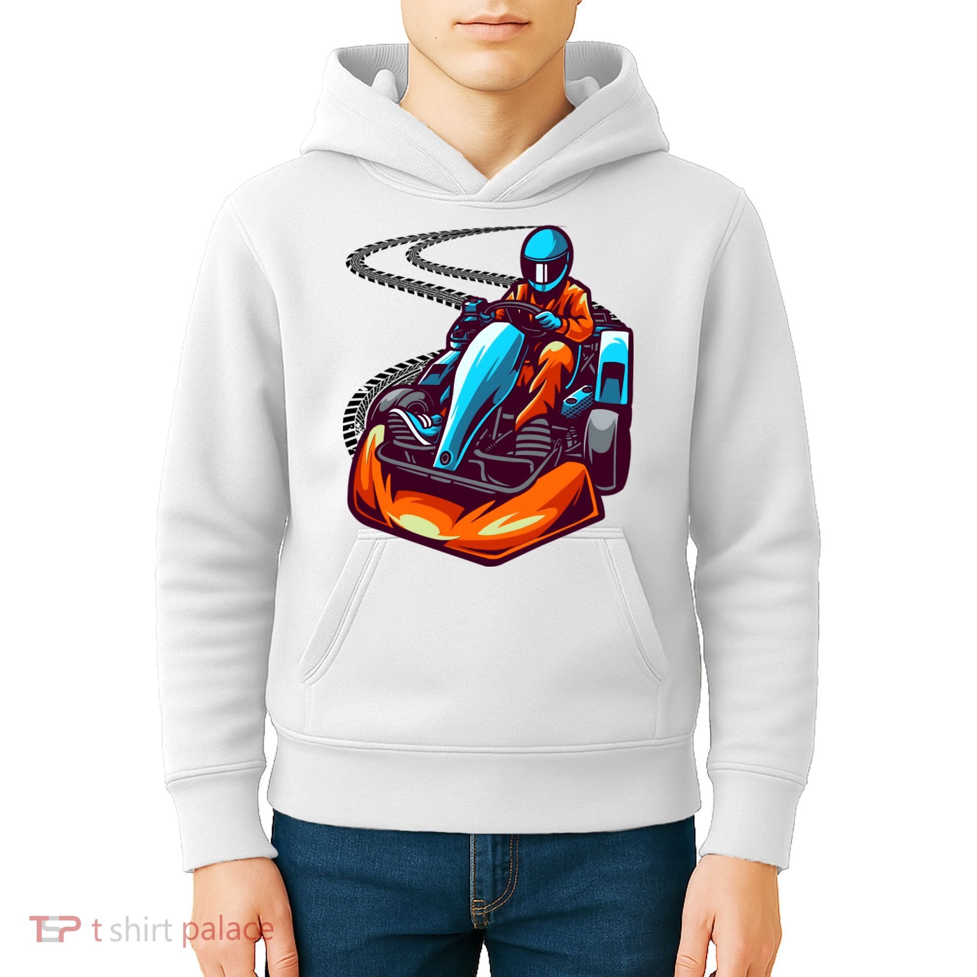 Go Karting Go Kart Racing Driver Kids Hoodie