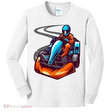 Go Karting Go Kart Racing Driver Kids Long Sleeve Shirt