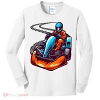 Go Karting Go Kart Racing Driver Kids Long Sleeve Shirt thumb 0
