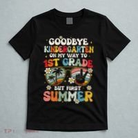 Goodbye Kindergarten Graduation To 1st Grade Hello Summer T-Shirt thumb 5