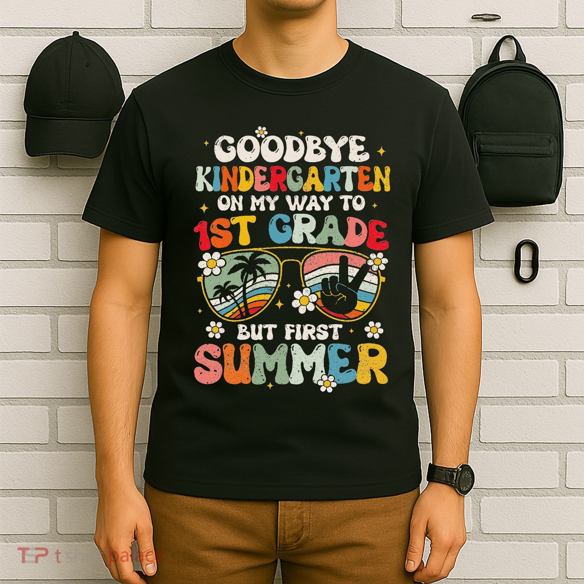 Goodbye Kindergarten Graduation To 1st Grade Hello Summer T-Shirt