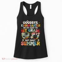 Goodbye Kindergarten Graduation To 1st Grade Hello Summer Women's Tank Top thumb 0
