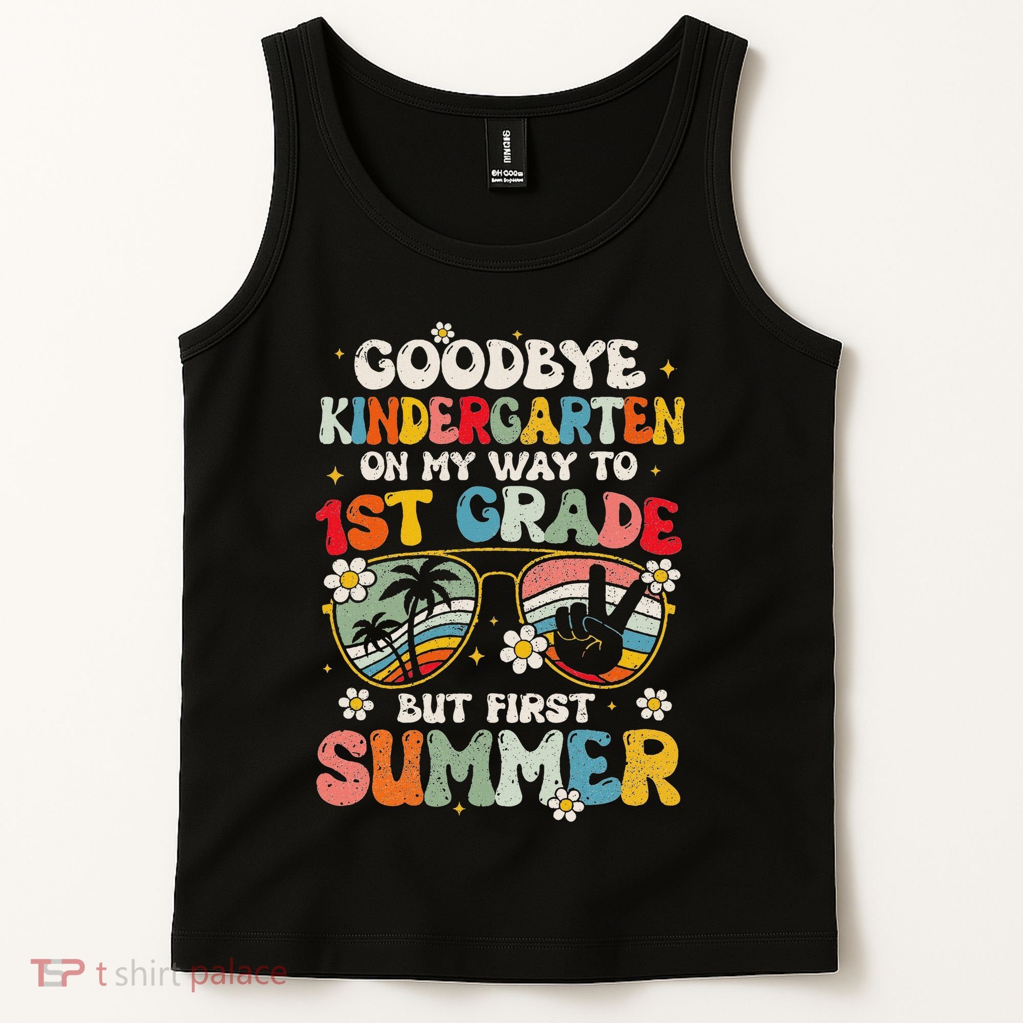 Goodbye Kindergarten Graduation To 1st Grade Hello Summer Tank Top