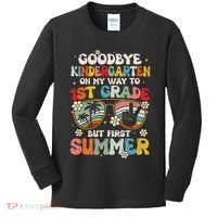 Goodbye Kindergarten Graduation To 1st Grade Hello Summer Kids Long Sleeve Shirt thumb 0