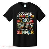 Goodbye Kindergarten Graduation To 1st Grade Hello Summer Kids T-Shirt thumb 0