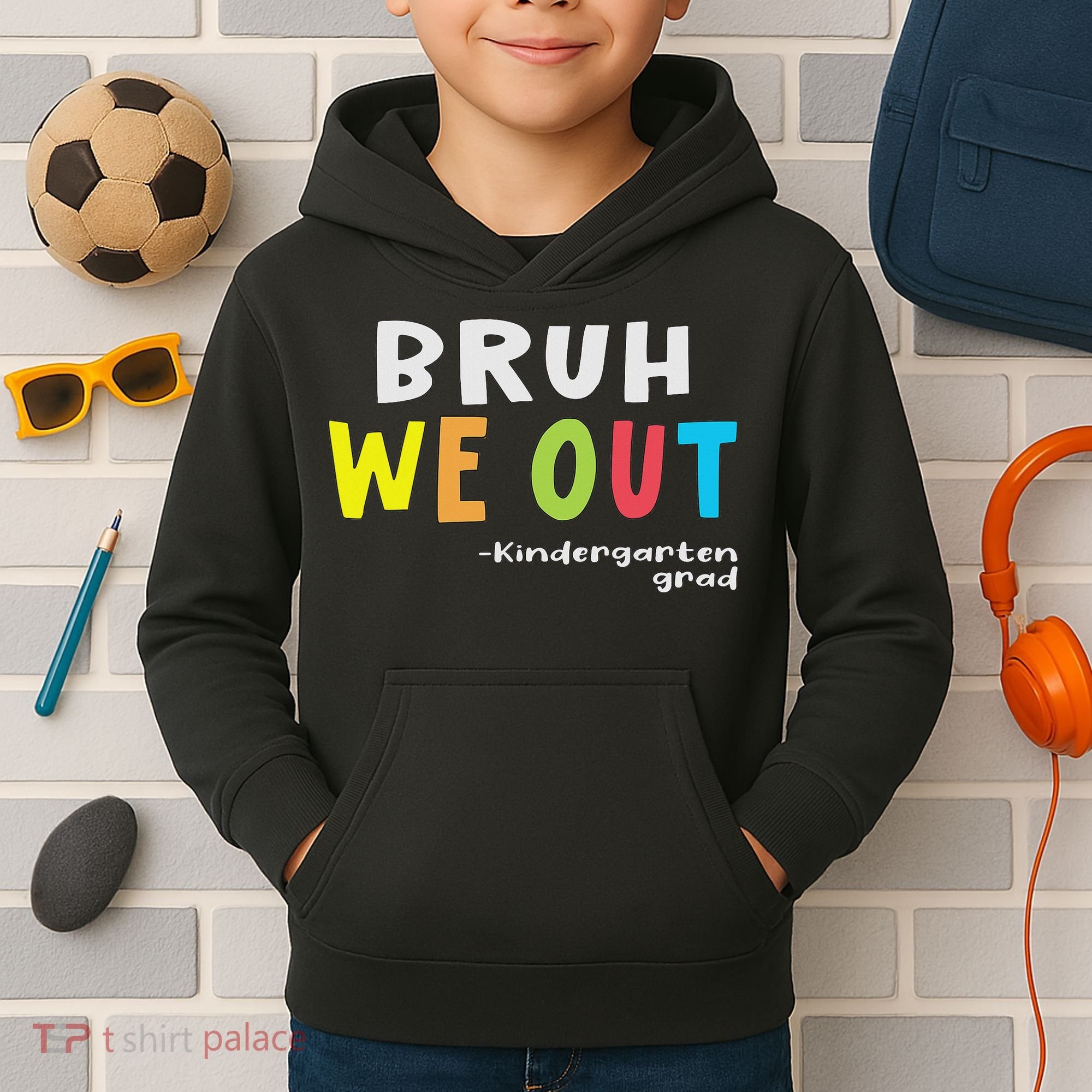 Goodbye Kindergarten Hello 1st Grade Kindergarten Graduation Kids Hoodie
