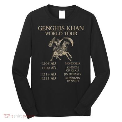 Genghis Khan Historic Mongol Asian History Long Sleeve Shirt