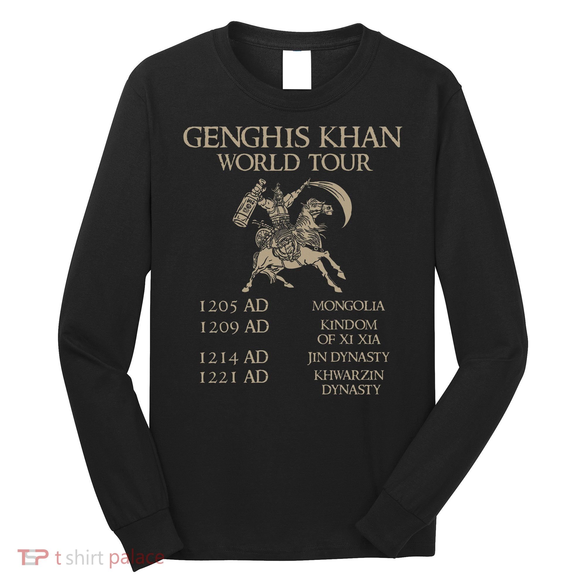 Genghis Khan Historic Mongol Asian History Long Sleeve Shirt