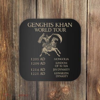 Genghis Khan Historic Mongol Asian History Coaster