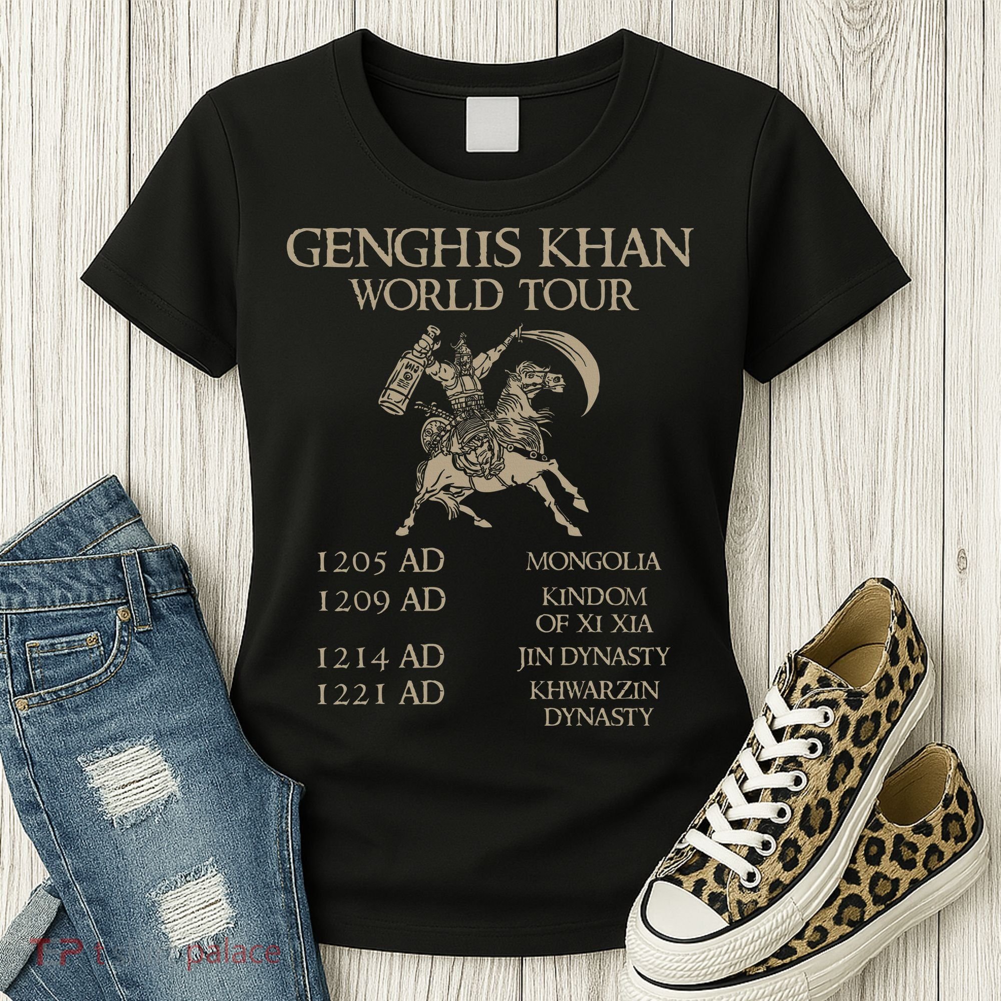 Genghis Khan Historic Mongol Asian History Women's T-Shirt
