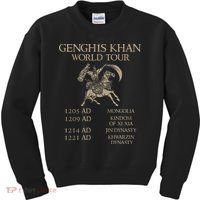 Genghis Khan Historic Mongol Asian History Kids Sweatshirt thumb 0