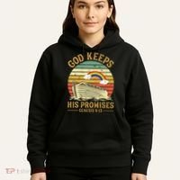 God Keeps His Promises Rainbow Noah Ark Jesus Christian Hoodie thumb 5