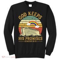 God Keeps His Promises Rainbow Noah Ark Jesus Christian Sweatshirt thumb 0